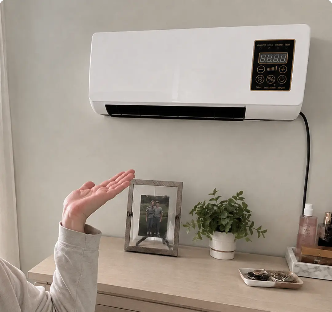Feeling the airflow from a CoolCove unit